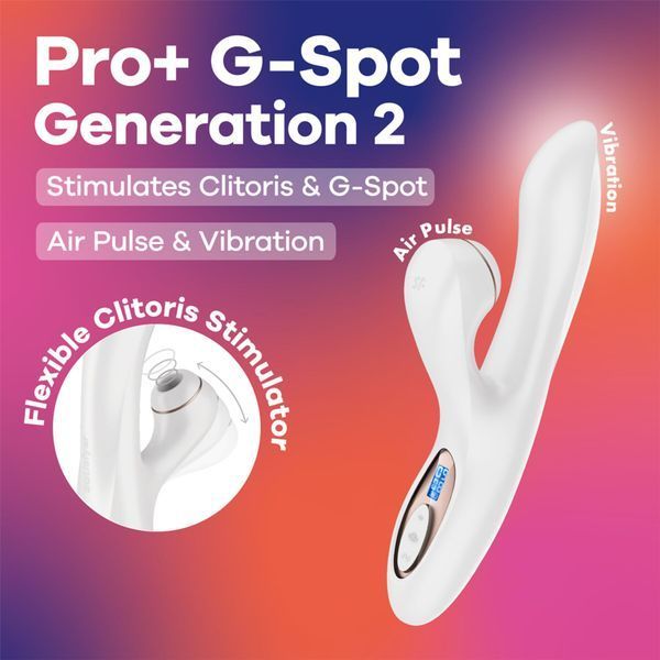 Вакуумний вібратор-кролик Satisfyer Pro+ G-Spot Generation 2 White SX4315 фото