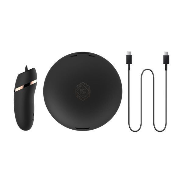 Мінівібратор з язичком Rosy Gold - Vibrating & Licking Dual Stimulator SX3920 фото
