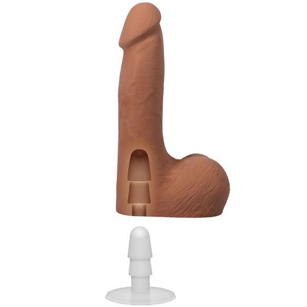 Фалоімітатор Doc Johnson The Realistic Cock ULTRASKYN - 7 Inch with Balls Caramel SX4456 фото