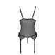 Корсет із підв&rsquo;язками та ажурним ліфом Passion CHRISTA CORSET XXL/XXXL, black, стрінги в комплекті SO5758 фото 6