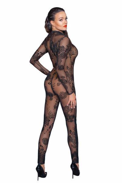 Сітчастий бодістокінг Noir Handmade F237 Long tulle overall, M SX0122 фото