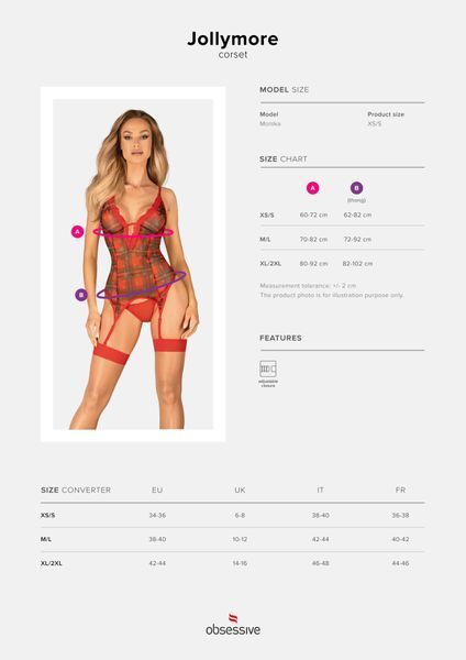 Корсет Obsessive Jollymore corset M/L SX1150 фото