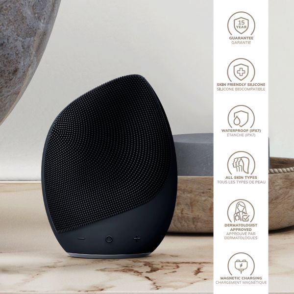 Електронна ультразвукова щітка для обличчя GESKE Sonic Facial Brush 5в1 black HB0069 фото