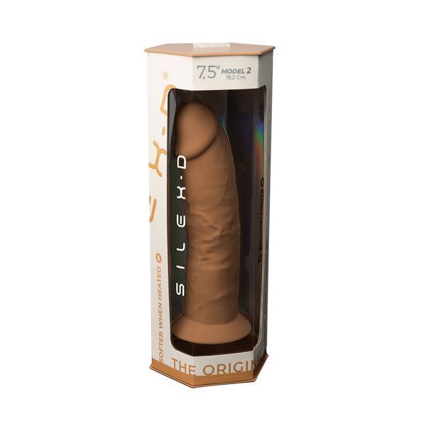 Фалоімітатор SilexD Henry Caramel (MODEL 2 size 7.5in), двошаровий, силікон + Silexpan, діаметр 4,8 см SX3434 фото