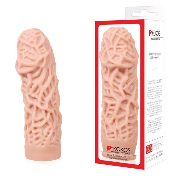 Насадка на член Kokos Extreme Sleeve ES.12 розмір S, потовщувальна, стимулювальний рельєф SX4611 фото