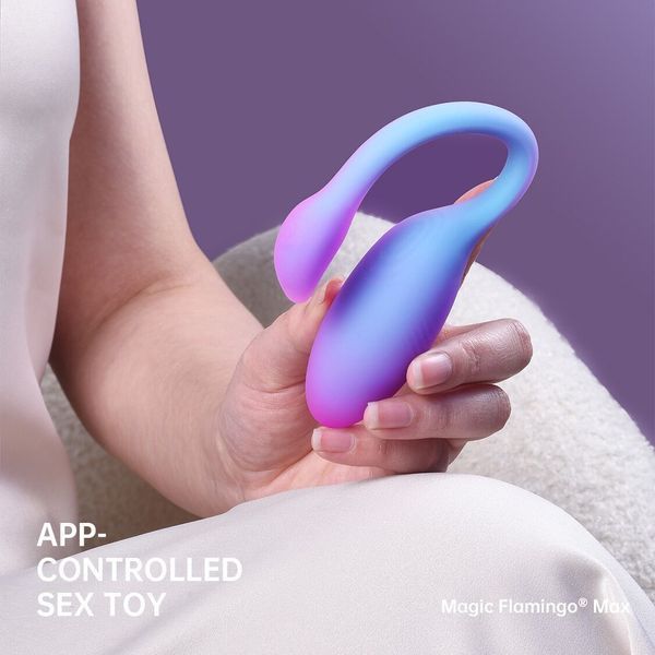 Смарт-віброяйце Magic Motion Flamingo Max Blue 2 в 1: віброяйце та тренажер Кегеля, 10 режимів SX3227 фото