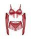 Комплект Obsessive Rossay Red 4-pcs crotchless set L/XL SX5100 фото 5