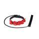 Нашийник з повідцем Liebe Seele Flower Rhythm - Black and Red Leather Flowers collar with Leash SX4838 фото 1
