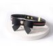 Нашийник з повідцем LOCKINK SEVANDA Love Heart Butterfly Leather Collar Set, чорно-рожевий, з бантом SX0863 фото 4