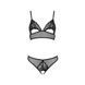 Комплект із бралету з ажурним ліфом та відкритими трусиками Passion CHRISTA SET Open Bra L/XL black SO5759 фото 3