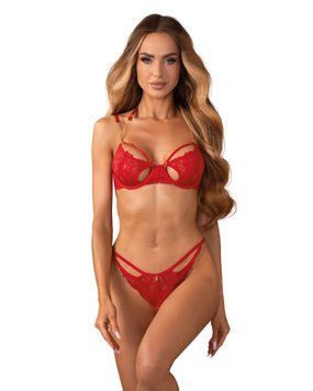 Комплект Obsessive Matildea 2-pcs crotchless set 2XL/3XL SX3610 фото