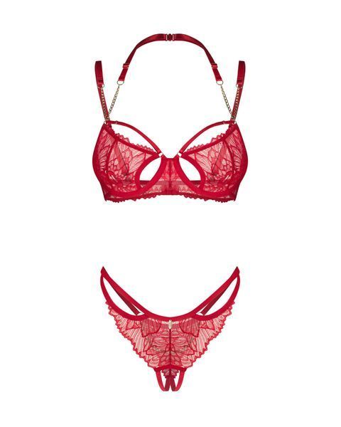 Комплект Obsessive Matildea 2-pcs crotchless set 2XL/3XL SX3610 фото