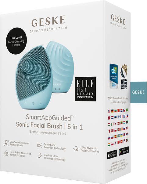 Електронна ультразвукова щітка для обличчя GESKE Sonic Facial Brush 5в1 turtoise HB0070 фото