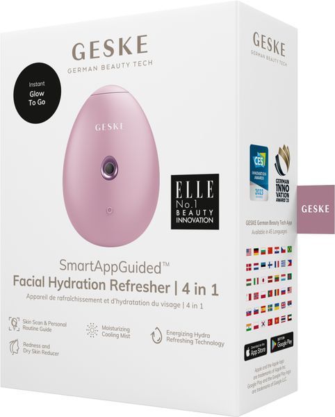 Електронний освіжувач для зволоження обличчя GESKE Facial Hydration Refresher 4в1 pink HB0170 фото