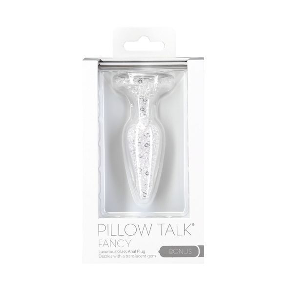 Скляна анальна пробка Pillow Talk Fancy Luxurious Glass Anal Plug, ⌀3,1см, віброкуля в подарунок SO6833 фото