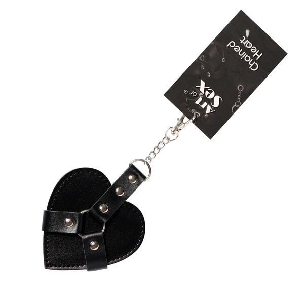Брелок на карабіні для ключів Art of Sex Chained Heart, Чорний SX2243 фото