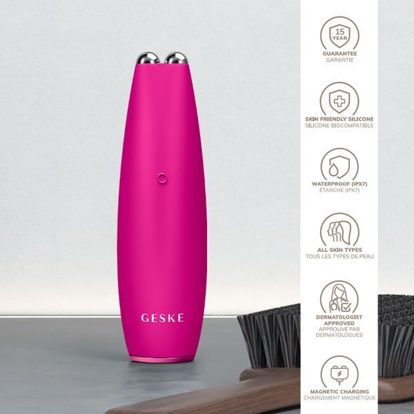 Мікрострумова ручка для підтяжки шкіри обличчя GESKE MicroCurrent Face-Lift Pen 6в1 magenta HB0120 фото