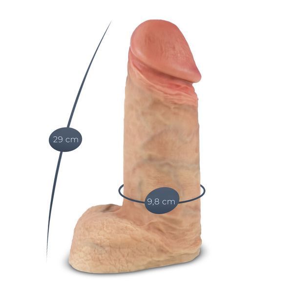 Фалоімітатор SilexD Premium Real Skin Flesh (11in MODEL 1), без коробки SX3129 фото