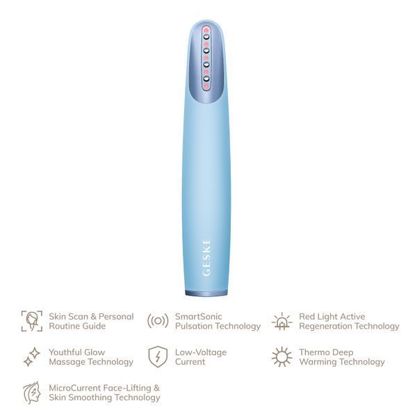Пристрій для зміцнення і тонізації шкіри обличчя GESKE Skin Firming Wand 7в1 aquamarine HB0426 фото