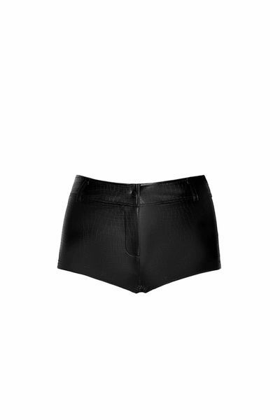 Шортики Noir Handmade F318 Wild, M, black, під латекс, крокодиловий принт, з доступом SX0334 фото