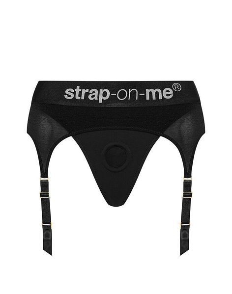 Трусики для страпона з підв&rsquo;язками для панчіх Strap-On-Me REBEL HARNESS - M SO4511 фото