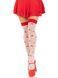 Панчохи Leg Avenue Polka Dot Mushroom Thigh Highs, One Size, біло-червоні, на резинці, малюнок &mdash; гриби SX1044 фото 3
