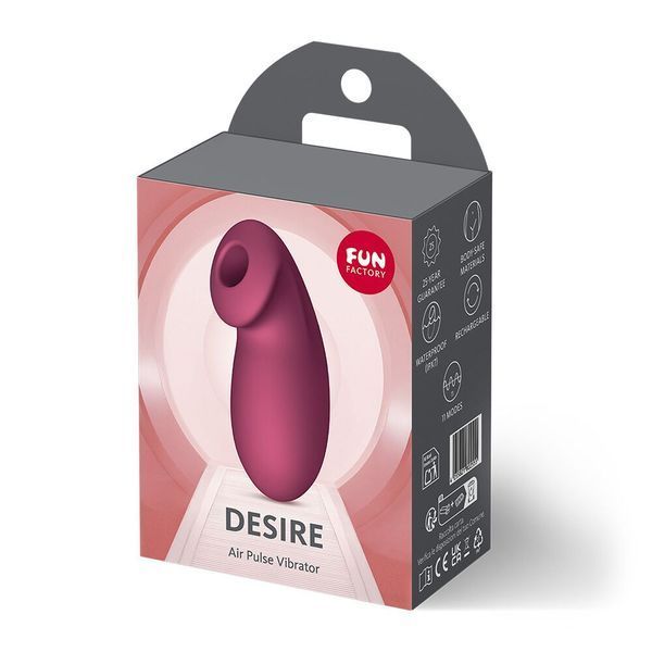 Вакуумний стимулятор Fun Factory Desire Wine Red, 11 режимів роботи, перезаряджуваний SX3298 фото