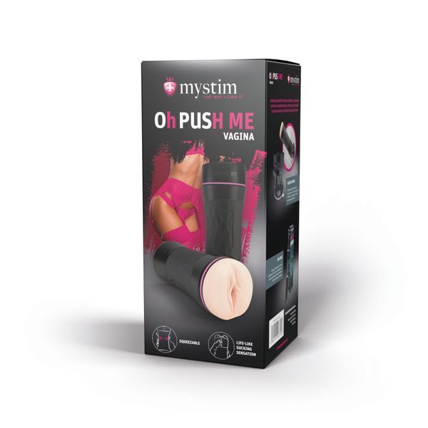 Мастурбатор-вагіна Mystim O(h) PUSH ME Vagina, можна стискати та регулювати вакуум SO8147 фото