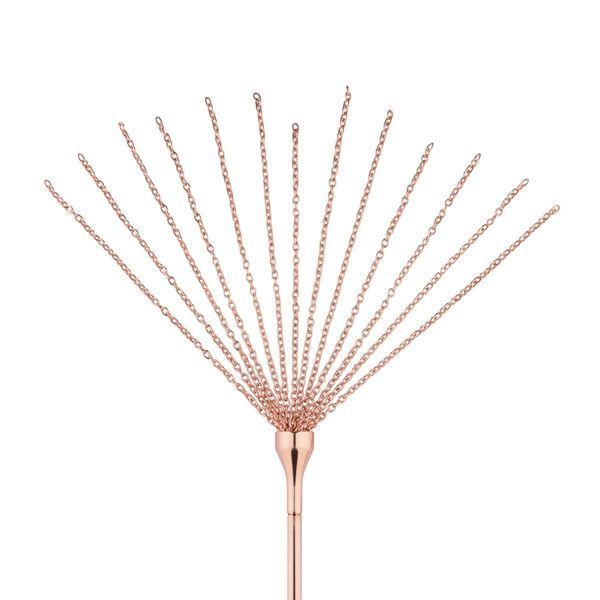 Лоскітка з металевим флогером Rosy Gold - Feather Tickler & Whip SX3909 фото