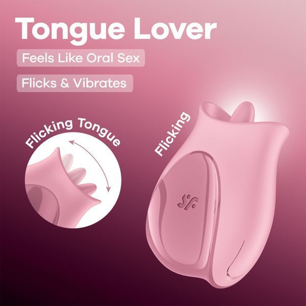 Вібростимулятор для клітора Satisfyer Tongue Lover з язичком SX3847 фото