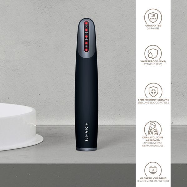 Пристрій для зміцнення і тонізації шкіри обличчя GESKE Skin Firming Wand 7в1 black HB0427 фото