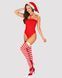 Боді Obsessive Kissmas teddy red S/M SX1152 фото 1