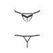 Відверті трусики-стрепи з мереживом Passion Exclusive SOLON THONG L/XL, black PS28004 фото 5