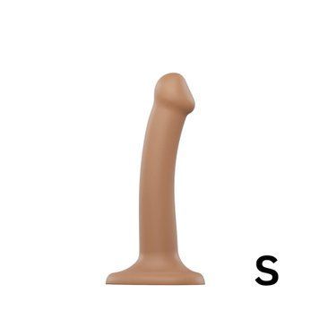 Насадка для страпона Strap-On-Me Dual Density Dildo Caramel S, діаметр 2,7 см, двошарова, гнучка SO9864 фото