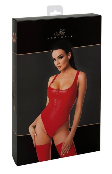 Боді Noir Handmade F352 Red powerwetlook body - XXL SX1979 фото