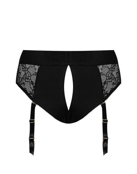 Мереживні трусики для страпона з підв&rsquo;язками для панчіх Strap-On-Me DIVA HARNESS - XS SX2280 фото