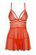 Бебі-дол Obsessive 838-BAB-3 babydoll & thong red L/XL SX1120 фото 3