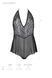 Боді Passion LEAFA BODY black S/M, на зав'язках, м'яка чашка, низ у вигляді шортиків SX0501 фото 5