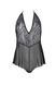 Боді Passion LEAFA BODY black S/M, на зав'язках, м'яка чашка, низ у вигляді шортиків SX0501 фото 3