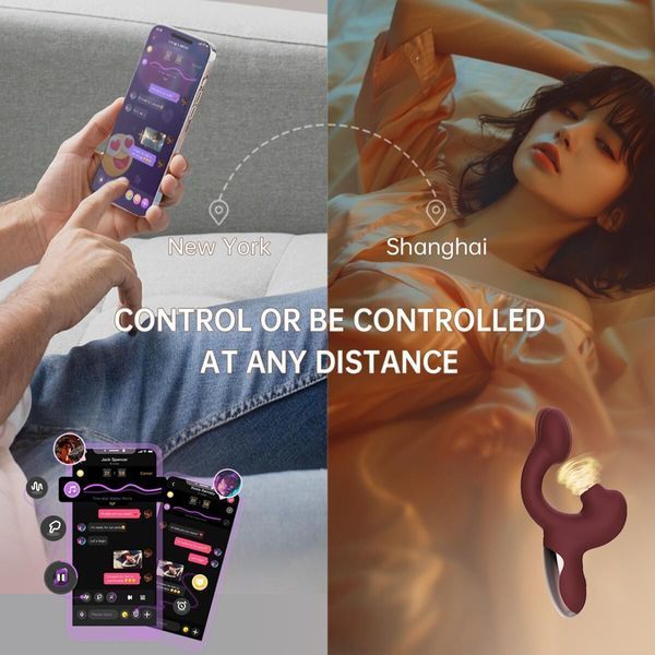 Смарт-вібратор Magic Motion Ponder Red, подвійна стимуляція, віброяйце+язичок для клітора SX3230 фото