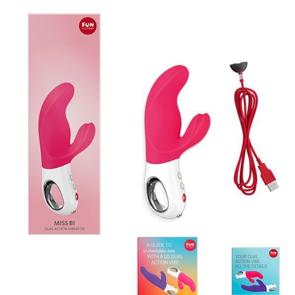 Вібратор-кролик Fun Factory MISS BI pink/white, 2 незалежні мотори, діаметр 4,2 см SX0944 фото