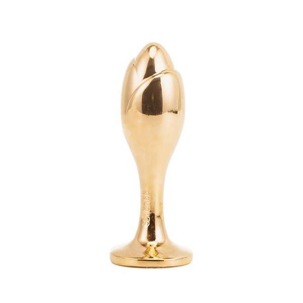 Металева анальна пробка з хутряним хвостом LOCKINK SEVANDA White Fox-Tail Anal Rose-shape Plug SX0866 фото