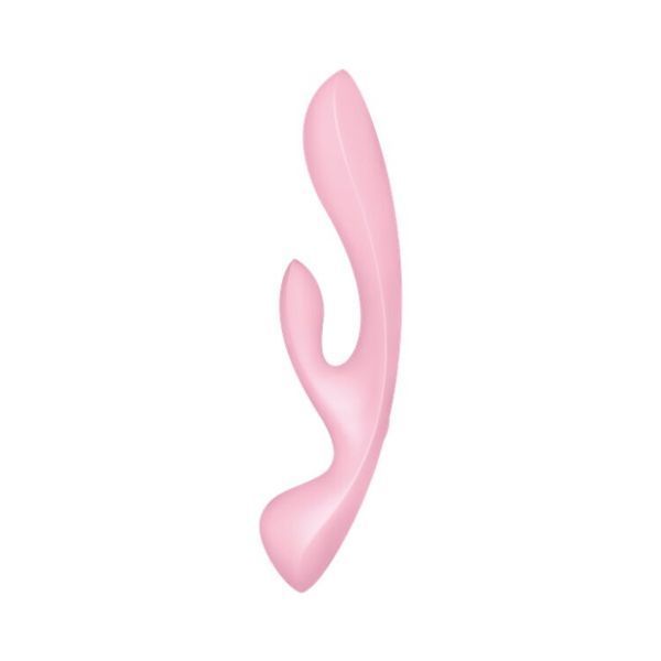 Двосторонній вібратор-кролик Satisfyer Triple Oh Pink, 3 мотори, руків&rsquo;я-масажер SO7780 фото