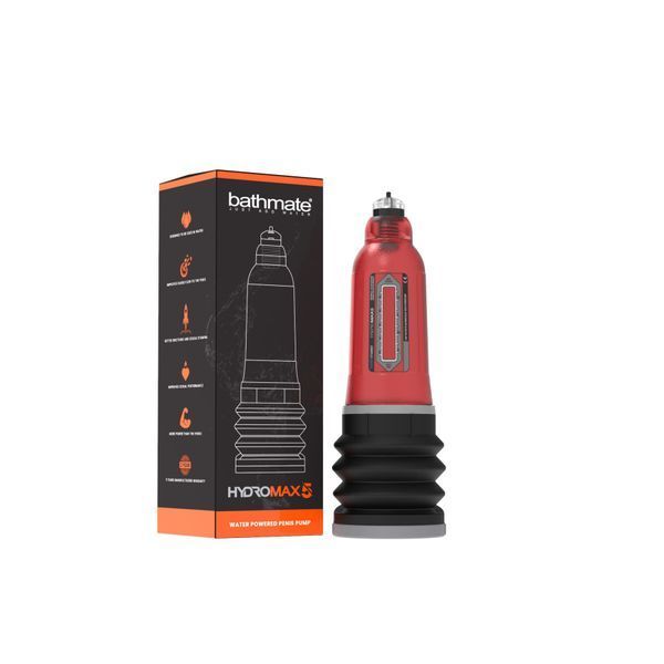 Гідропомпа Bathmate Hydromax 5 Red, для члена довжиною від 7,5 до 12,5 см, діаметр до 4,5 см HM-20-BR фото
