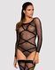 Бодістокінг Obsessive Bodystocking G320 S/M/L, панчохи, боді, декор у вигляді ліній SO7241 фото 1
