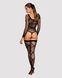 Бодістокінг Obsessive Bodystocking G320 S/M/L, панчохи, боді, декор у вигляді ліній SO7241 фото 4
