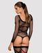 Бодістокінг Obsessive Bodystocking G320 S/M/L, панчохи, боді, декор у вигляді ліній SO7241 фото 2
