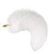 Металева анальна пробка з хутряним хвостом LOCKINK SEVANDA White Fox-Tail Anal Rose-shape Plug SX0866 фото 2