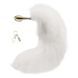 Металева анальна пробка з хутряним хвостом LOCKINK SEVANDA White Fox-Tail Anal Rose-shape Plug SX0866 фото 4