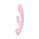 Двосторонній вібратор-кролик Satisfyer Triple Oh Pink, 3 мотори, руків&rsquo;я-масажер SO7780 фото 2